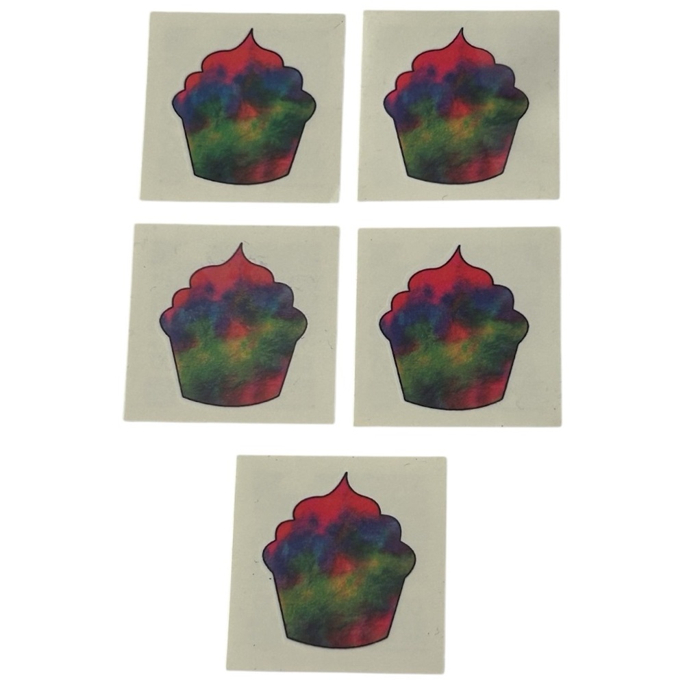 🦋 5/$25 - Set of 5 Temporary Tattoos - Baked By Melissa Rainbow Cupcake